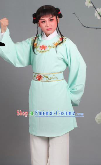 Chinese Traditional Peking Opera Livehand Blue Clothing Beijing Opera Servant Costume for Men