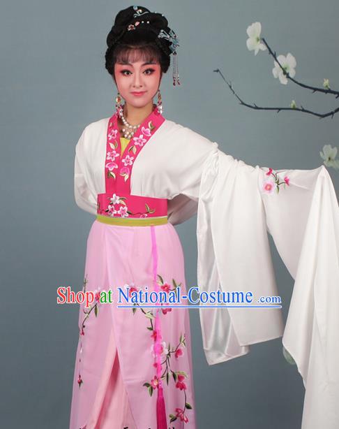 Chinese Traditional Huangmei Opera Rich Lady Embroidered Pink Dress Beijing Opera Hua Dan Costume for Women