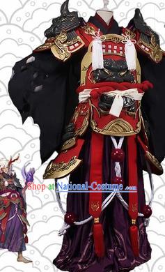 Chinese Traditional Ancient Swordsman Costume Cosplay General Body Armour for Men