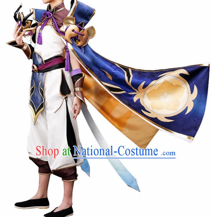 Chinese Traditional Ancient Swordsman Costume Cosplay Japanese Warrior Clothing for Men