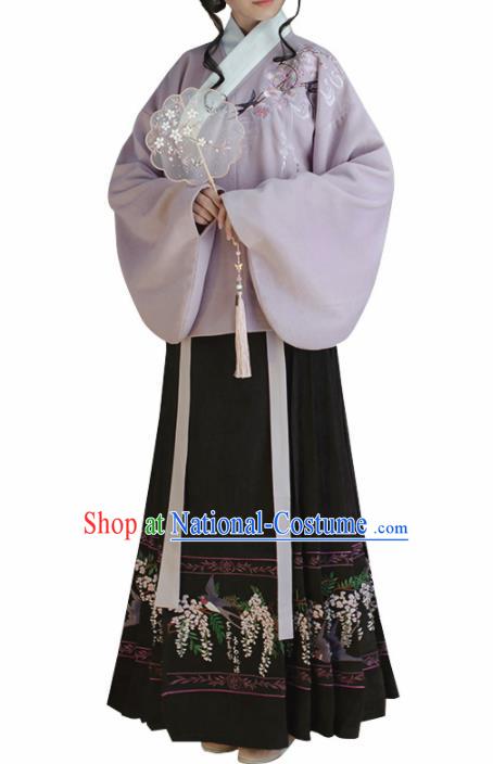 Chinese Traditional Ming Dynasty Hanfu Dress Ancient Nobility Lady Costume for Women