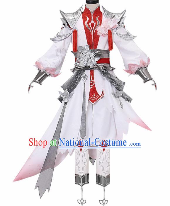 Chinese Traditional Cosplay Nobility Childe Costume Ancient Swordsman Knight Hanfu Clothing for Men