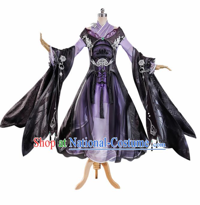 Chinese Traditional Cosplay Costume Ancient Swordswoman Hanfu Dress for Women