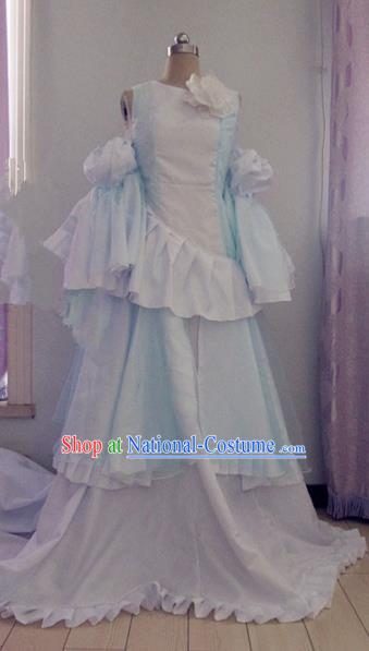 Traditional Chinese Modern Fancywork Costume Halloween Cosplay Princess White Dress for Women