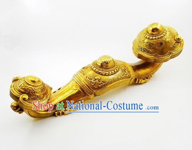 Chinese Traditional Feng Shui Items Taoism Bagua Brass Ru Yi Decoration