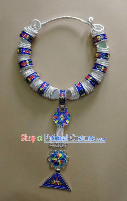 Chinese Traditional Ethnic Jewelry Accessories Dong Nationality Necklace for Women