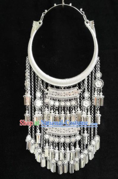 Chinese Traditional Ethnic Jewelry Accessories Miao Nationality Tassel Necklace for Women