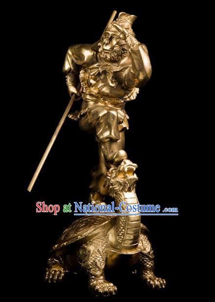 Chinese Traditional Feng Shui Items Taoism Bagua Brass Monkey King Decoration