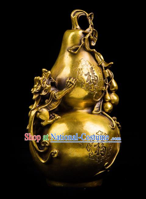 Chinese Traditional Feng Shui Items Taoism Bagua Brass Cucurbit Decoration