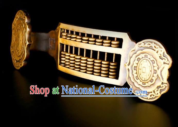 Chinese Traditional Feng Shui Items Taoism Bagua Brass Lucky Abacus Decoration