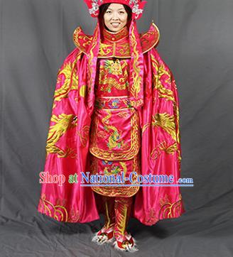 Chinese Traditional Sichuan Opera Rosy Costume Face Changing Clothing Complete Set for Women