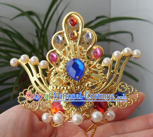 Chinese Traditional God of Wealth Hair Accessories Ancient Hairdo Crown for Men