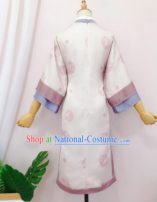 Chinese Traditional Hanfu Dress Ancient Qing Dynasty Manchu Palace Princess Embroidered Costume for Women