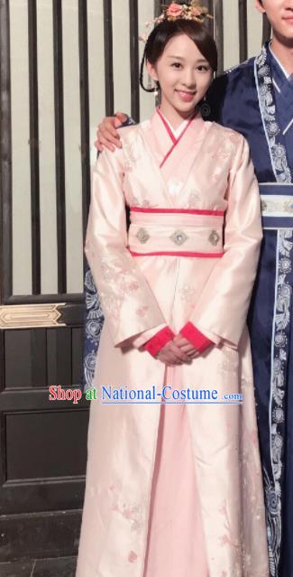 Chinese Ancient Court Maid Hanfu Dress Sui Dynasty Princess Historical Costume for Women