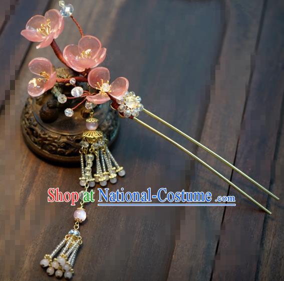 Chinese Traditional Hair Accessories Ancient Bride Hairpins Handmade Tassel Step Shake Headwear for Women