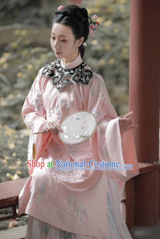 Chinese Traditional Ming Dynasty Imperial Consort Hanfu Dress Ancient Palace Lady Embroidered Historical Costume for Women