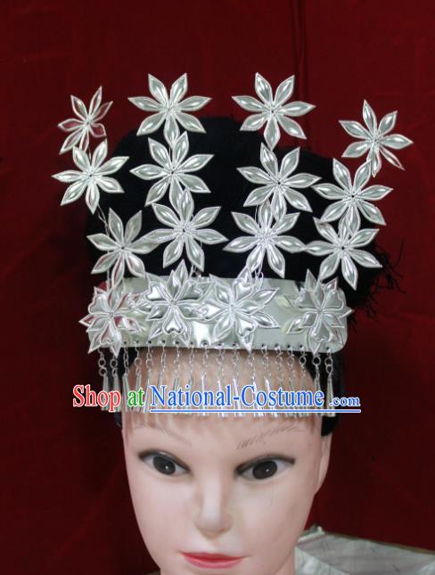 Traditional Chinese Hair Accessories Miao Nationality Sliver Ethnic Female Hairpins for Women