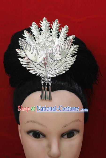 Traditional Chinese Hair Accessories Miao Nationality Sliver Phoenix Ethnic Female Hairpins for Women