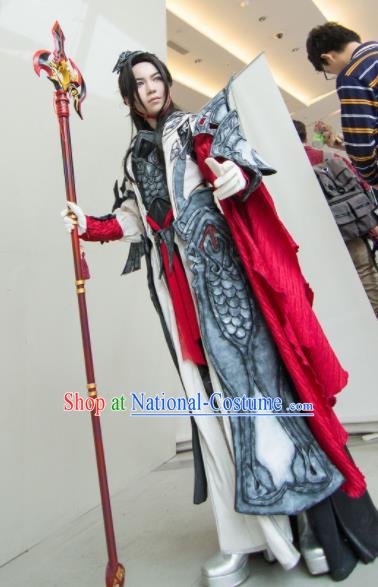 Chinese Traditional Cosplay General Costume Ancient Swordsman Armor Clothing for Men