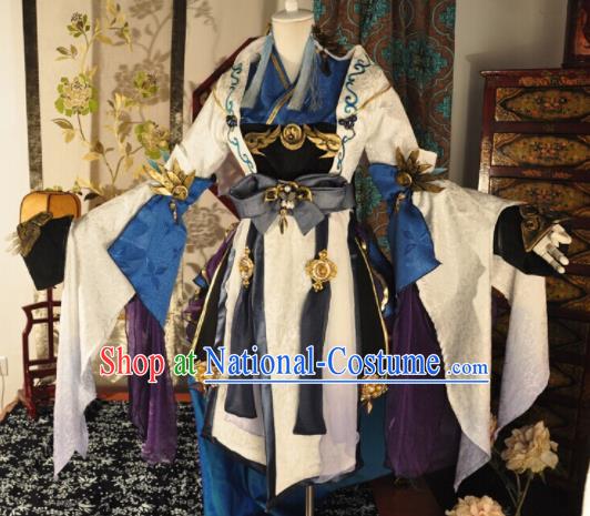 Chinese Traditional Cosplay Heroine Peri Costume Ancient Young Lady Swordswoman Dress for Women