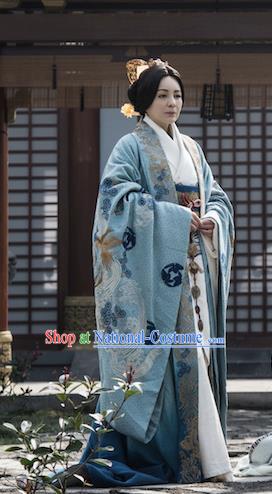 Chinese Ancient Dowager Hanfu Dress The Lengend Of Haolan Warring States Period Historical Costume and Headpiece for Women