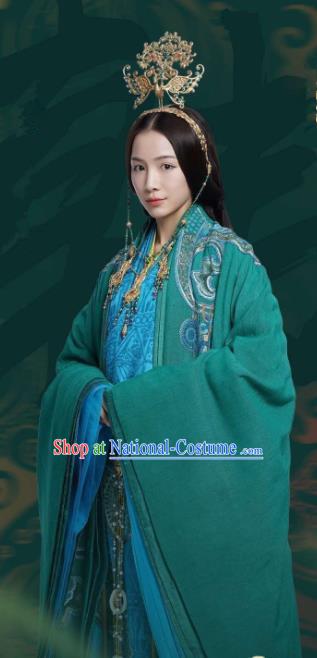 Chinese Ancient Court Princess Hanfu Dress The Lengend Of Haolan Warring States Period Historical Costume and Headpiece for Women