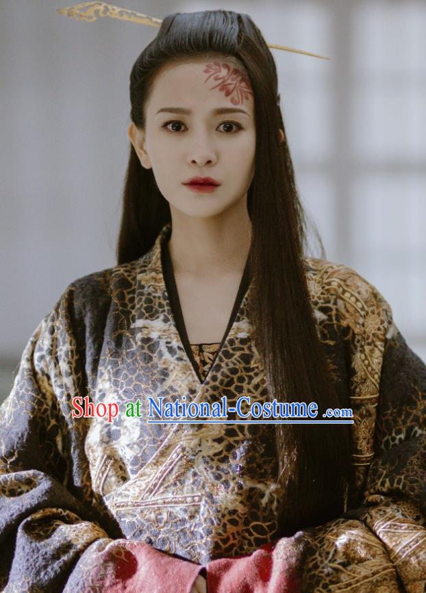 The Lengend Of Haolan Chinese Ancient Hanfu Dress Warring States Period Princess Historical Costume and Headpiece for Women