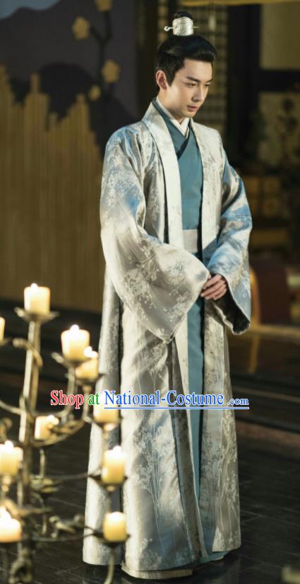 Traditional Chinese Ancient Drama Nobility Childe Replica Costume Tang Dynasty Prince Embroidered Hanfu Clothing for Men