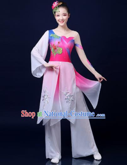 Traditional Chinese Folk Dance Jasmine Flower Clothing Yangko Dance Fan Dance Costume for Women