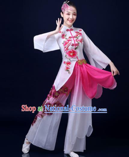 Traditional Chinese Classical Dance Dress Umbrella Dance Stage Performance Fan Dance Costume for Women