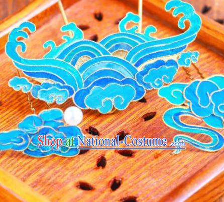 Chinese Traditional Hair Accessories Ancient Palace Handmade Hanfu Clouds Hairpins for Women