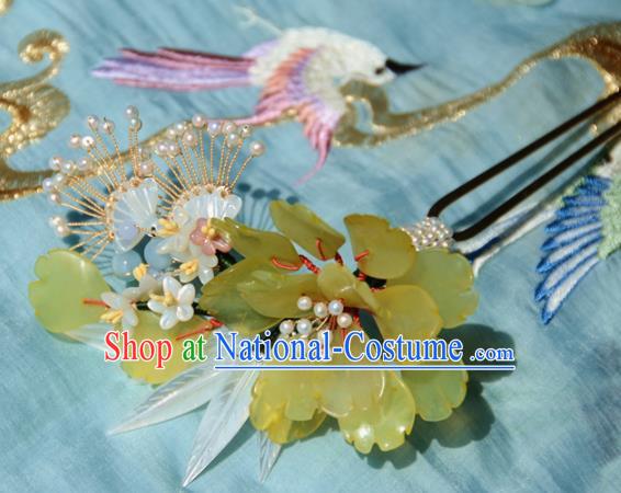 Traditional Chinese Hanfu Albizia Flowers Hair Clip Hair Accessories Ancient Princess Hairpins for Women