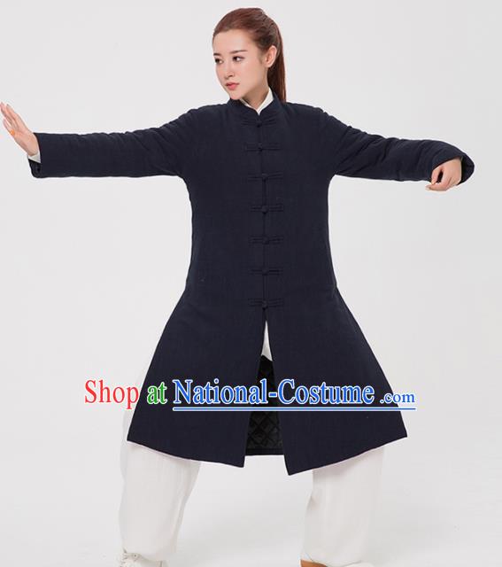 Asian Chinese Martial Arts Traditional Kung Fu Costume Tai Ji Training Group Competition Cotton Padded Coat for Women