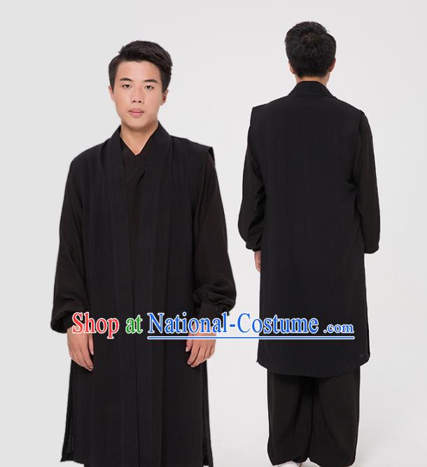 Asian Chinese Traditional Martial Arts Kung Fu Costume Tai Ji Black Clothing for Men