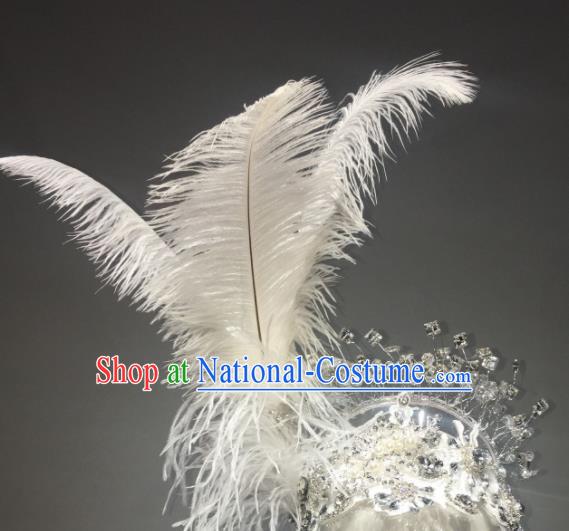 Top Grade Halloween Stage Performance Hair Accessories Brazilian Carnival Feather Headwear for Women