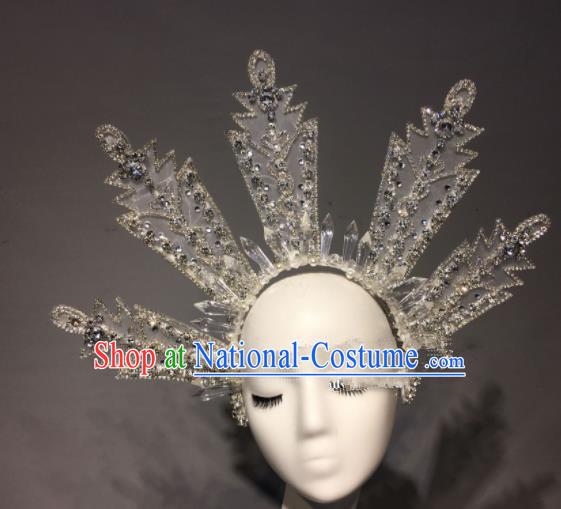 Top Grade Halloween Stage Performance Crystal Hair Accessories Brazilian Carnival Headwear for Women