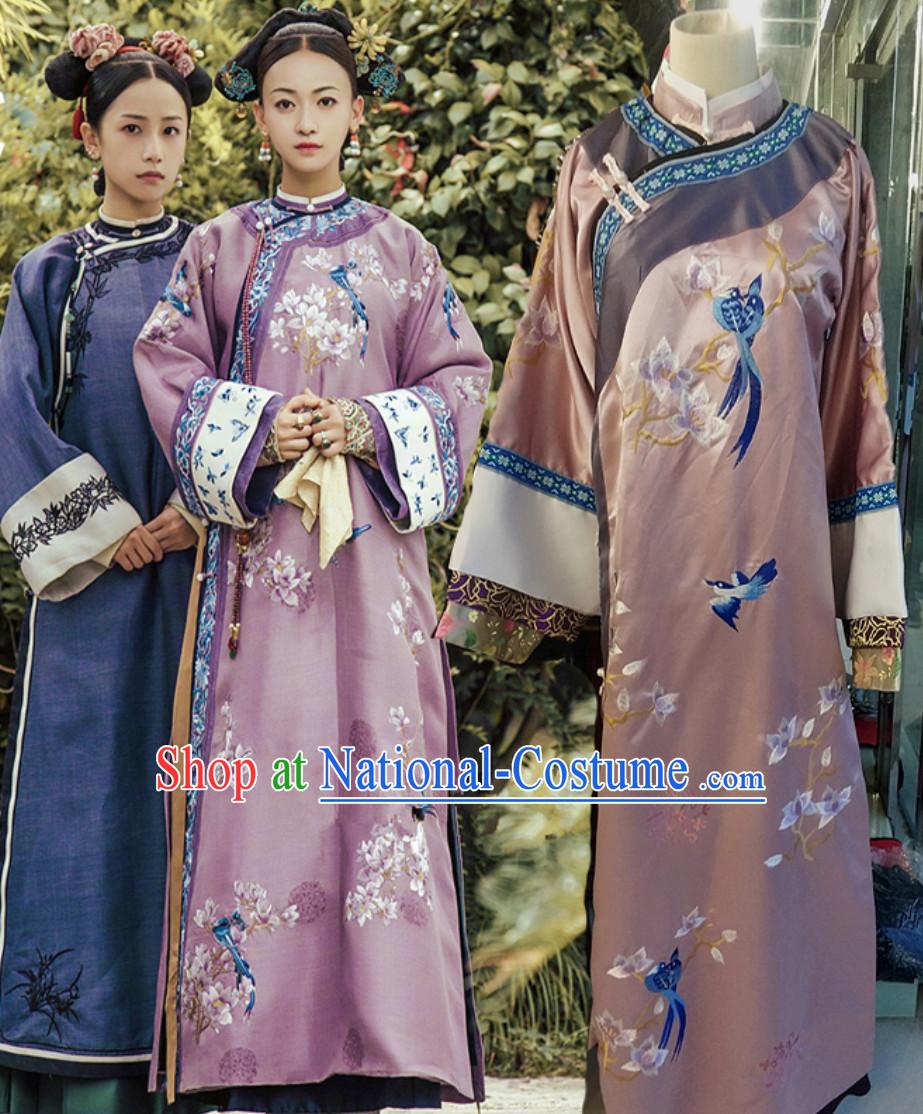 Chinese Traditional Manchu Imperial Qing Dynasty Empress Costumes Clothing for Women