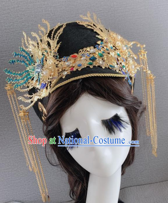 Chinese Handmade Hair Accessories Phoenix Coronet Ancient Palace Queen Headwear for Women