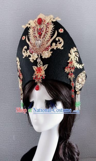 Chinese Handmade Hair Accessories Ancient Palace Queen Phoenix Coronet Headwear for Women