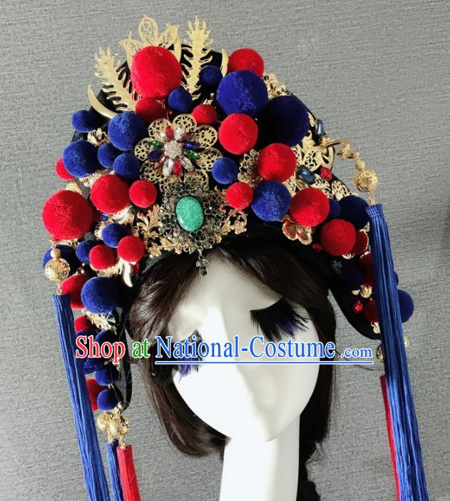 Chinese Handmade Queen Phoenix Coronet Hair Accessories Halloween Modern Fancywork Headwear for Women