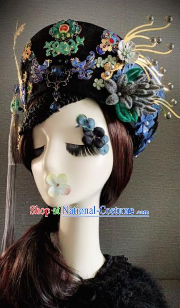 Traditional Chinese Ancient Qing Dynasty Palace Queen Phoenix Coronet Headwear Hair Accessories for Women