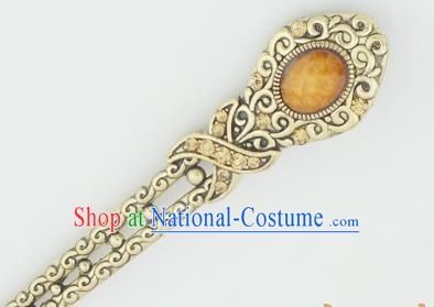 Chinese Ancient Princess Golden Hairpins Headwear Traditional Hanfu Hair Accessories for Women