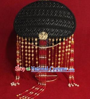 Chinese Ancient Empress Headwear Hat Traditional Qing Dynasty Queen Hair Accessories for Women