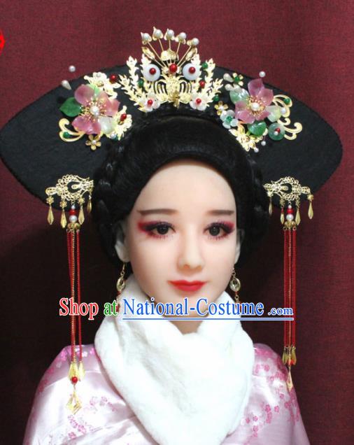 Chinese Ancient Imperial Consort Headwear Traditional Qing Dynasty Manchu Queen Hair Accessories for Women