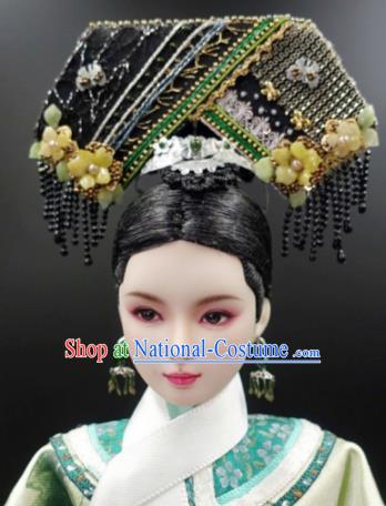 Chinese Ancient Qing Dynasty Imperial Consort Headwear Traditional Palace Hair Accessories for Women