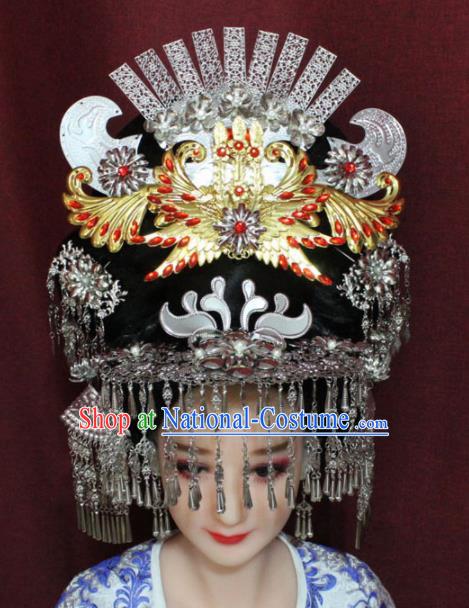 Chinese Ancient Queen Phoenix Coronet Hairpins Traditional Palace Wedding Hair Accessories for Women