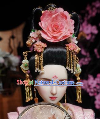 Chinese Ancient Tang Dynasty Empress Headwear Hairpins Traditional Palace Hair Accessories for Women