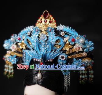 Chinese Ancient Imperial Consort Phoenix Coronet Headwear Traditional Qing Dynasty Palace Manchu Hair Accessories for Women