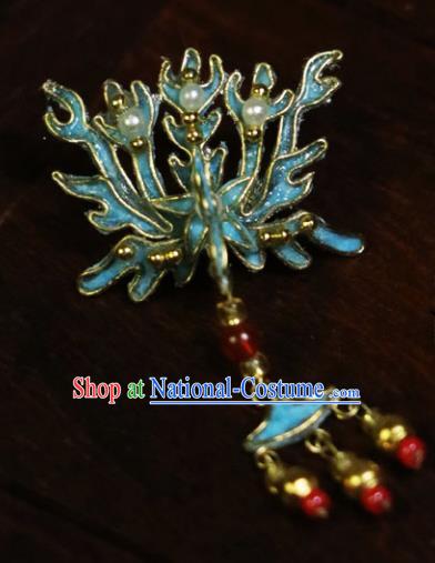 Chinese Ancient Imperial Consort Cloisonne Hairpins Traditional Qing Dynasty Palace Manchu Hair Accessories for Women