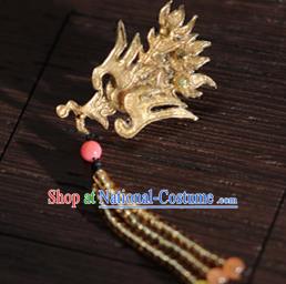 Chinese Ancient Queen Golden Phoenix Hairpins Traditional Hanfu Hair Accessories for Women